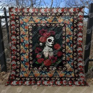 Beautiful Lady And Skulls Quilt Blanket Yln7  Quilt